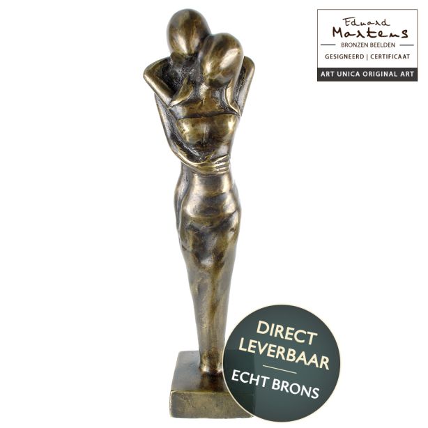 Bronzen beeld Warme Liefde 45cm van Eduard Martens  Art Unica Amersfoort