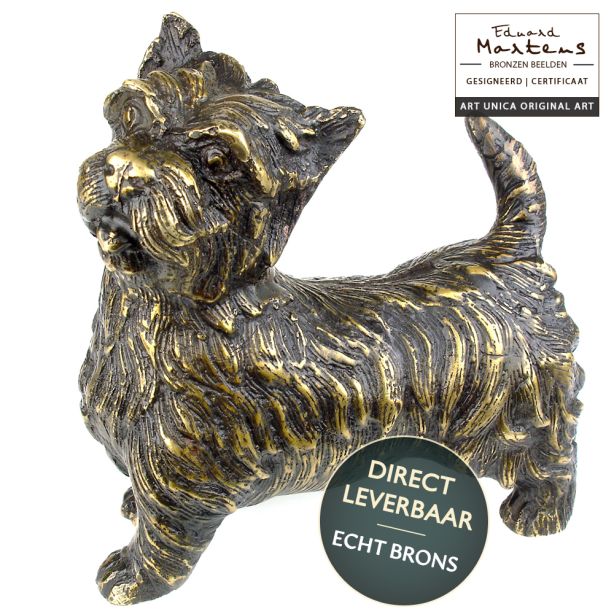 Bronzen beeldje Terrier