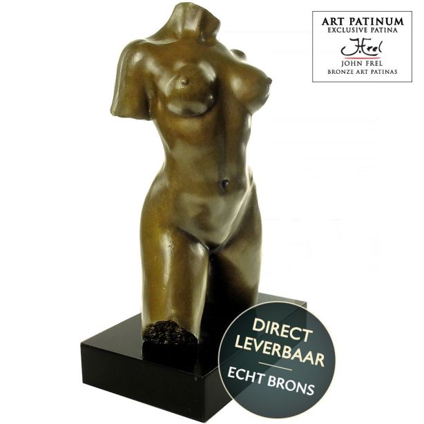 Bronzen beel Natural Beauty vrouw naakt