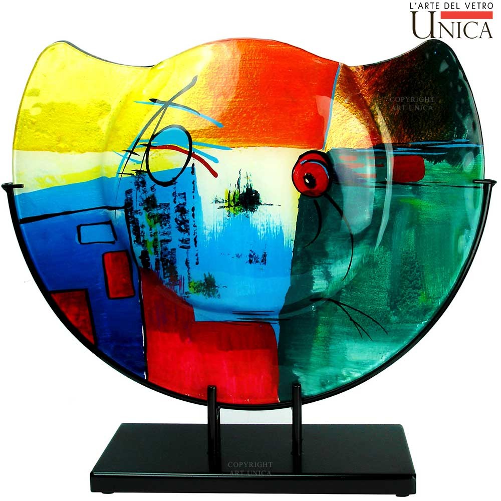 Verschuiving Toegepast eigendom Siervaas glaskunst kleurrijke glazen siervaas Art Unica
