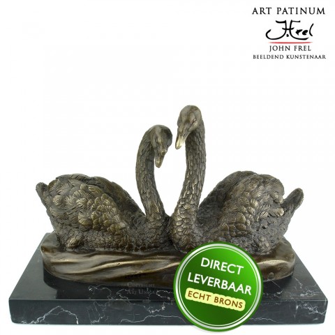 Bronzen Zwanen, Koppel brons Art Unica