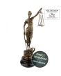 Vrouwe Justitia bronzen beeld 23cm Art Unica brons collectie