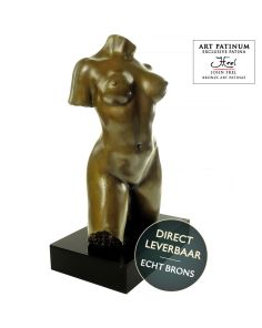 Bronzen beel Natural Beauty vrouw naakt