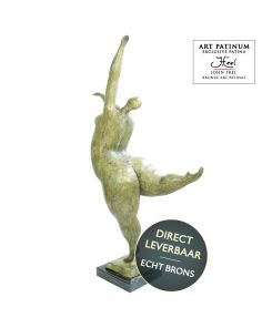 Bronzen beeld Enjoying Life dansende vrouw 61cm