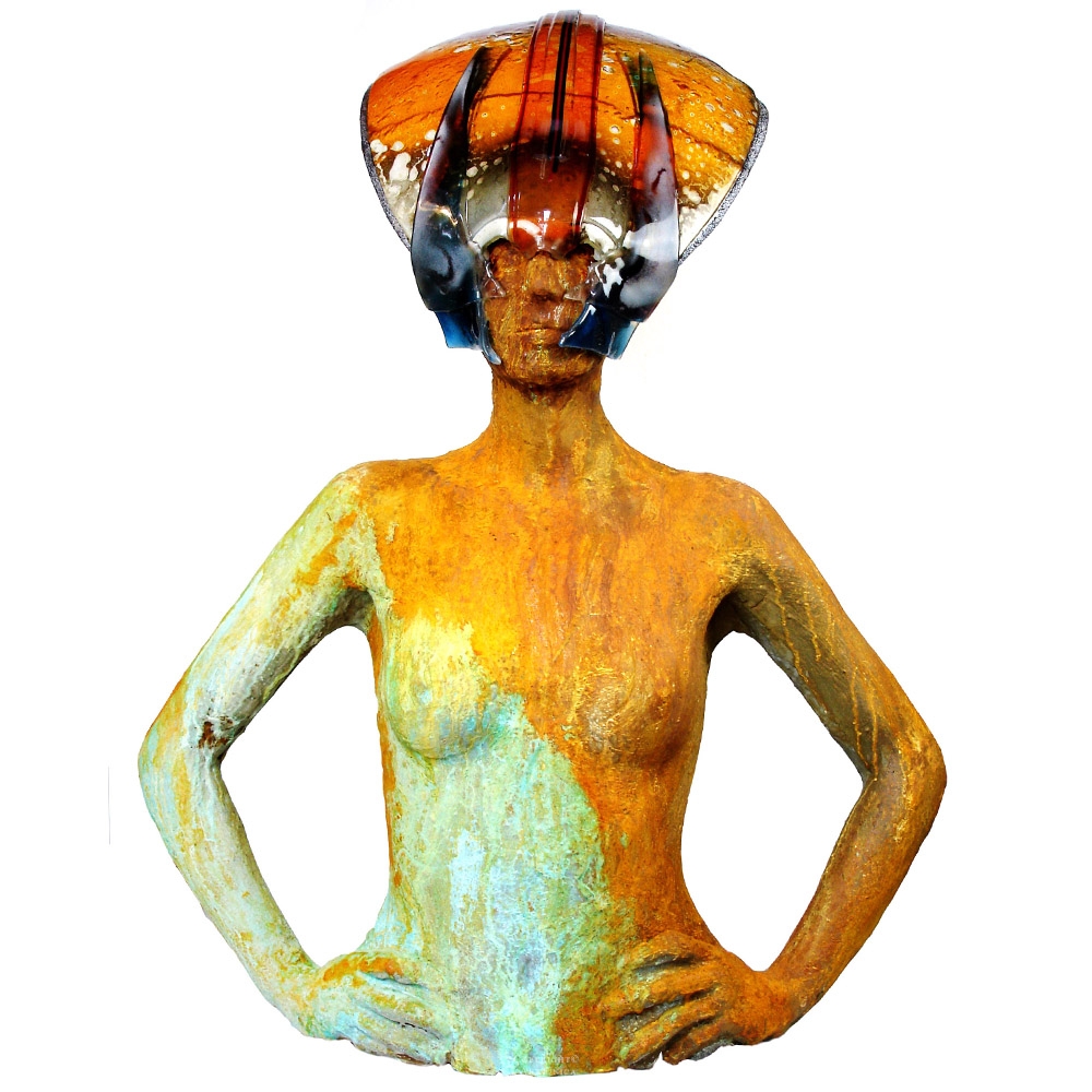 Nieuwheid Stressvol Indica Hebe godin van de jeugd uniek beeld keramiek glas Art Unica