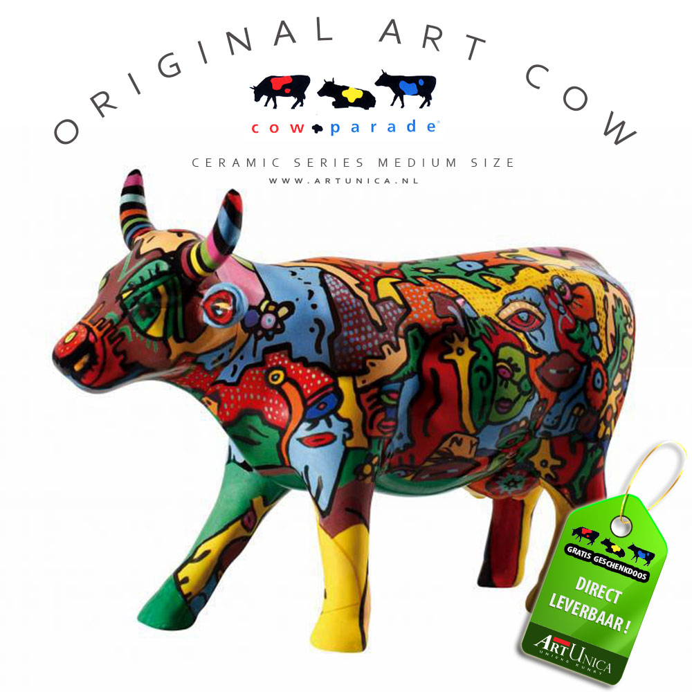 Hysterisch Uitwerpselen succes Cow Parade koebeeldjes keramiek Art Unica Cow Parade koeien